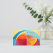 Kleurrijke halfcirkel vormen Visitekaartje (Staand voorkant)