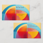 Kleurrijke halfcirkel vormen Visitekaartje (Voorkant / Achterkant)