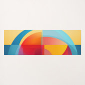 Kleurrijke halfcirkel vormen Yoga Mat (Achterkant (horizontaal))