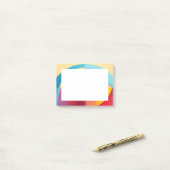 Kleurrijke halfcirkelvormen post-it® notes (Op bureau)
