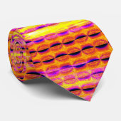 Kleurrijke halfmotorige strips Patroonnecktie 2 Stropdas (Opgerold)