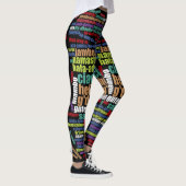 Kleurrijke Hallo in veel talen Word Cloud Leggings (Rechts)