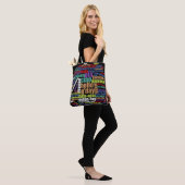 Kleurrijke Hallo in veel talen Word Cloud Tote Bag (Op model)