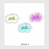 Kleurrijke Hallo Sticker (Vel)