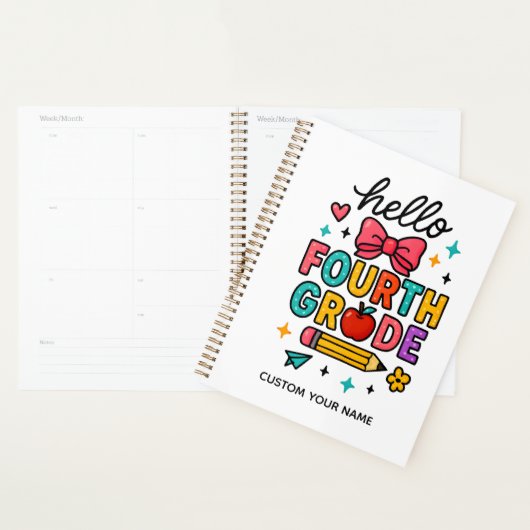 Kleurrijke Hallo Vierde Klas Planner (Display)
