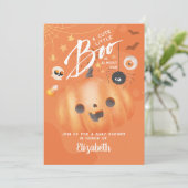 Kleurrijke Halloween Baby shower Boo thema Kaart (Staand voorkant)