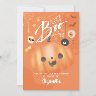 Kleurrijke Halloween Baby shower Boo thema Kaart