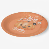 Kleurrijke Halloween Baby shower Boo thema Papieren Bordje (Gekanteld)