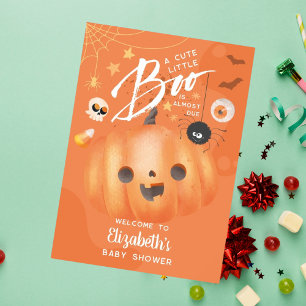 Kleurrijke Halloween Baby shower Boo thema Poster
