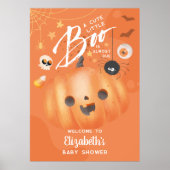 Kleurrijke Halloween Baby shower Boo thema Poster (Voorkant)