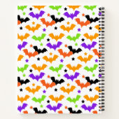Kleurrijke Halloween Bats Notitieboek (Achterkant)