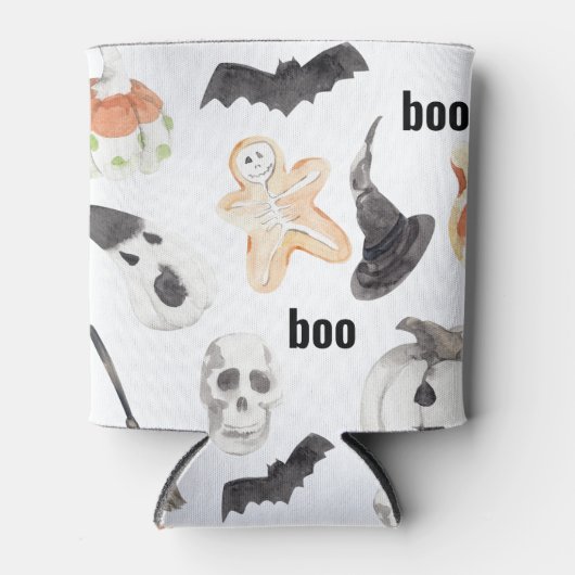 Kleurrijke Halloween Koelbox | Enge Schattigee Boo Blikjeskoeler (Voorkant)