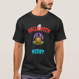 Kleurrijke Halloween Night Logo T-shirt