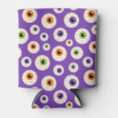 Kleurrijke Halloween oogbollen patroon Blikjeskoeler (Voorkant)