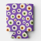 Kleurrijke Halloween oogbollen patroon Blikjeskoeler (Achterkant)