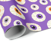 Kleurrijke Halloween oogbollen patroon Cadeaupapier (Rol Hoek)