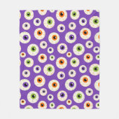 Kleurrijke Halloween oogbollen patroon Fleece Deken (Voorkant)