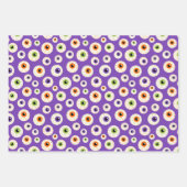 Kleurrijke Halloween oogbollen patroon Inpakpapier Vel (Voorkant 3)