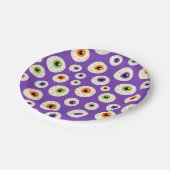Kleurrijke Halloween oogbollen patroon Papieren Bordje (Gekanteld)