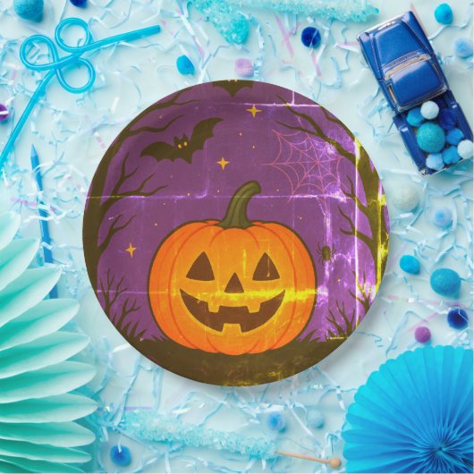 Kleurrijke Halloween pompoen servetten Papieren Bordje (Feest)