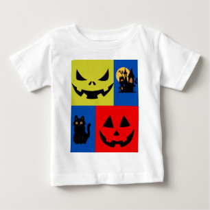 Kleurrijke Halloween pompoen, zwarte kat