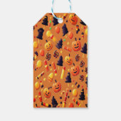 Kleurrijke Halloween Snoep Pompoenen Cadeaulabel (Achterkant)