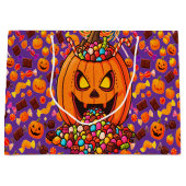 Kleurrijke Halloween Snoep Pompoenen Groot Cadeauzakje (Voorkant)