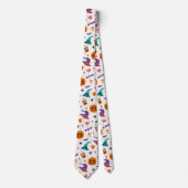 Kleurrijke Halloween Symbolen Patroon Stropdas (Voorkant)