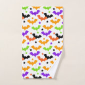 Kleurrijke Halloween vleermuizen douchegordijn Bad Handdoek (Handdoek)