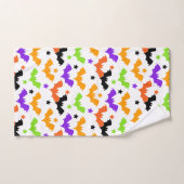 Kleurrijke Halloween vleermuizen douchegordijn Bad Handdoek (Handdoek)