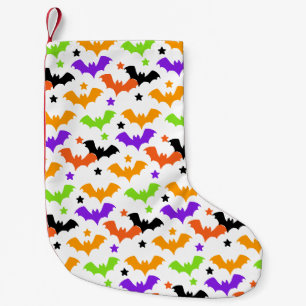 Kleurrijke Halloween vleermuizen douchegordijn Kleine Kerstsok