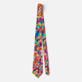 Kleurrijke halsband met rozen stropdas (Voorkant)