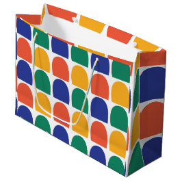 Kleurrijke halve cirkel geometrische groot cadeauzakje