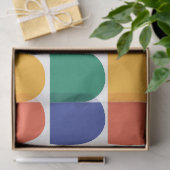 Kleurrijke halve cirkel geometrische tissuepapier (Geschenk)