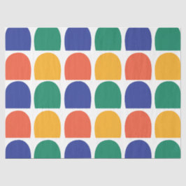 Kleurrijke halve cirkel geometrische tissuepapier