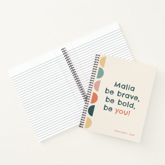 Kleurrijke halve cirkels | Wees jezelf! Gepersonal Notitieboek (Binnen)