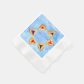 Kleurrijke Hamantaschen Joodse Ster Servet (Hoek)