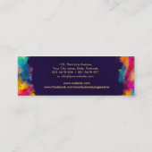 Kleurrijke Hamsa Hand Energy Spiral Mini Visitekaartje (Achterkant)