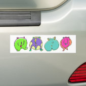 Kleurrijke hamsterbillen bumpersticker (Op auto)