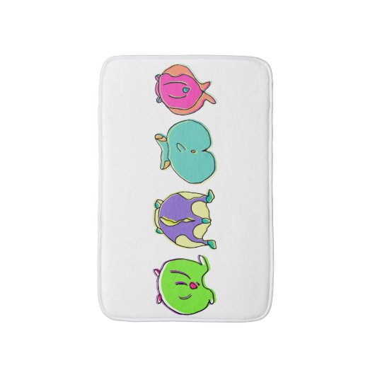 Kleurrijke hamsterpeuken badmat (Voorkant Verticaal)