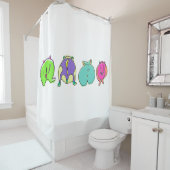 Kleurrijke hamsterpeuken douchegordijn (In situ)