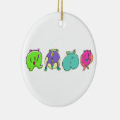 Kleurrijke hamsterpeuken keramisch ornament (Rechts)