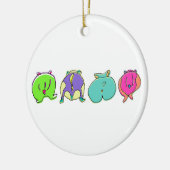 Kleurrijke hamsterpeuken keramisch ornament (Links)