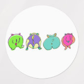 Kleurrijke hamsterpeuken labels (Design 2)