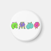 Kleurrijke hamsterpeuken magneet (Voorkant)