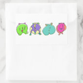 Kleurrijke hamsterpeuken rechthoekige sticker (Tas)