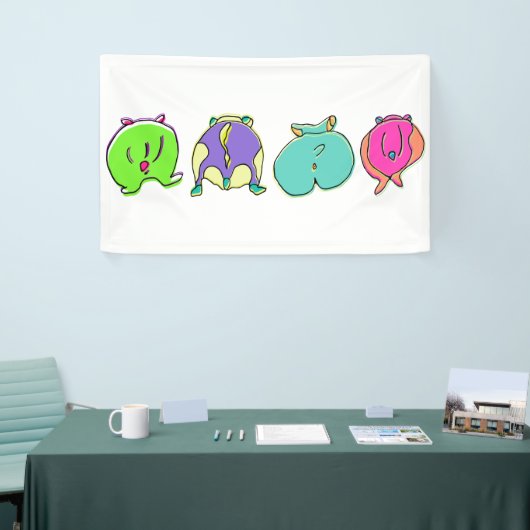 Kleurrijke hamsterpeuken spandoek (Beurs)