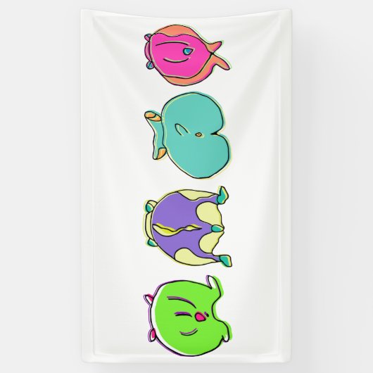 Kleurrijke hamsterpeuken spandoek (Verticaal)