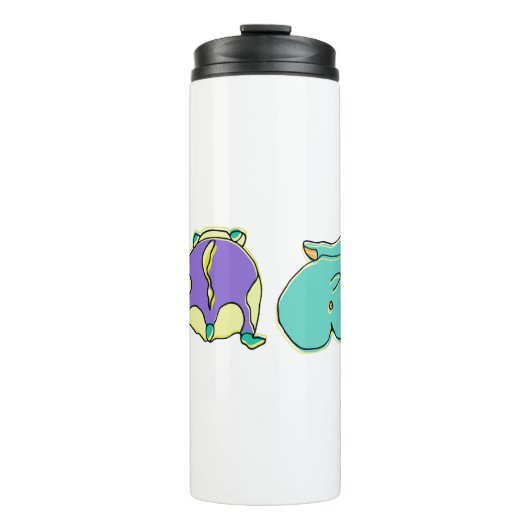 Kleurrijke hamsterpeuken thermosbeker (Voorkant)