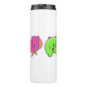 Kleurrijke hamsterpeuken thermosbeker (Achterkant)